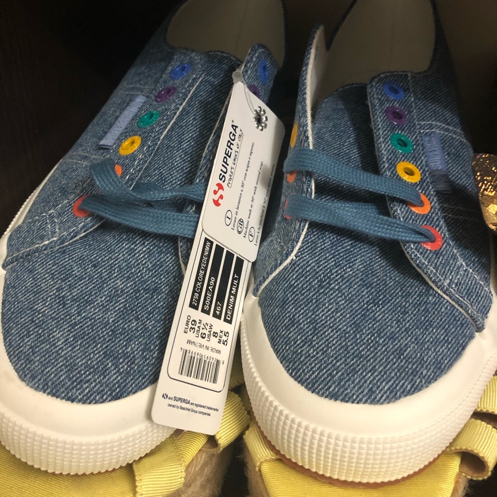 Superga- denim rainbow- size 39 new